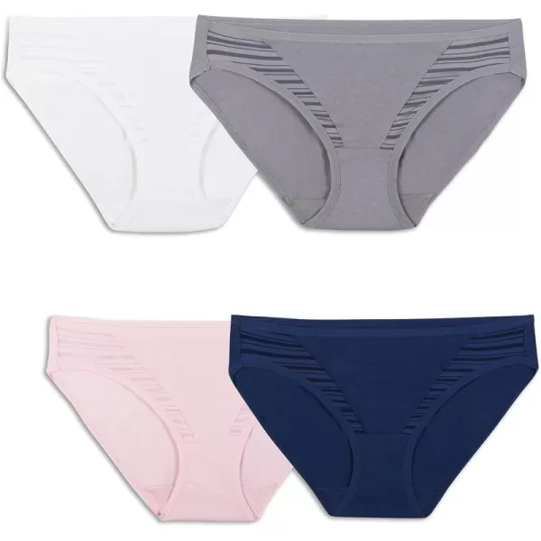 imageFruit of the Loom Womens Breathable Underwear Moisture Wicking Keeps You Cool ampamp Comfortable Available in Plus SizeCoolblend  Bikini  4 Pack  Colors May Vary