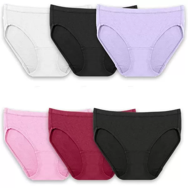 imageFruit of the Loom Womens Breathable Underwear Moisture Wicking Keeps You Cool ampamp Comfortable Available in Plus SizeCotton Mesh  Bikini  6 Pack  Colors May Vary