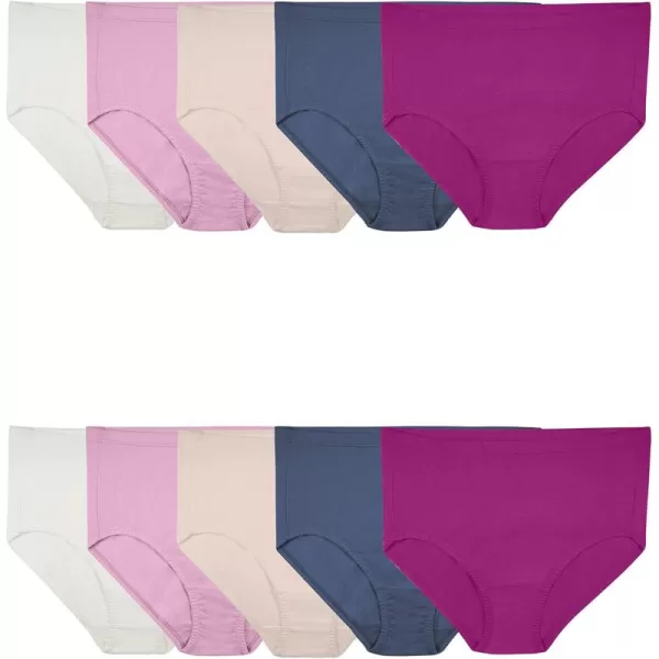 imageFruit of the Loom Womens Breathable Underwear Moisture Wicking Keeps You Cool ampamp Comfortable Available in Plus SizeCotton Mesh  Plus Size Brief  10 Pack  PinkCreamBlue