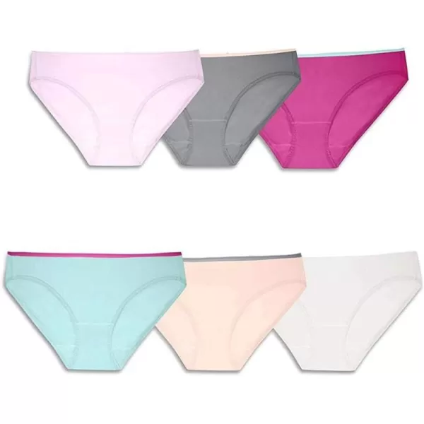 imageFruit of the Loom Womens Breathable Underwear Moisture Wicking Keeps You Cool ampamp Comfortable Available in Plus SizeMicro Mesh  Bikini  6 Pack  Colors May Vary
