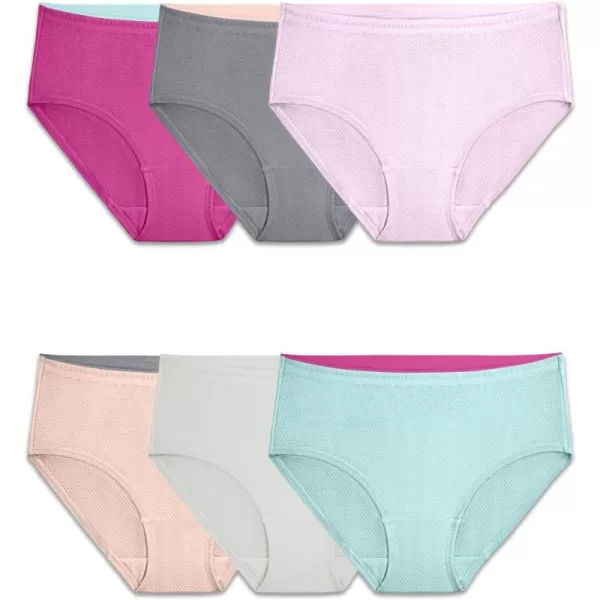 imageFruit of the Loom Womens Breathable Underwear Moisture Wicking Keeps You Cool ampamp Comfortable Available in Plus SizeMicro Mesh  Low Rise Brief  6 Pack  Colors May Vary