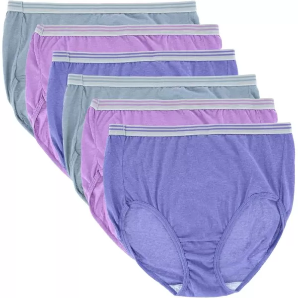 imageFruit of the Loom Womens PlusSize Fit For Me Womens Heather Briefs 6 Pack Underwear Assorted 11