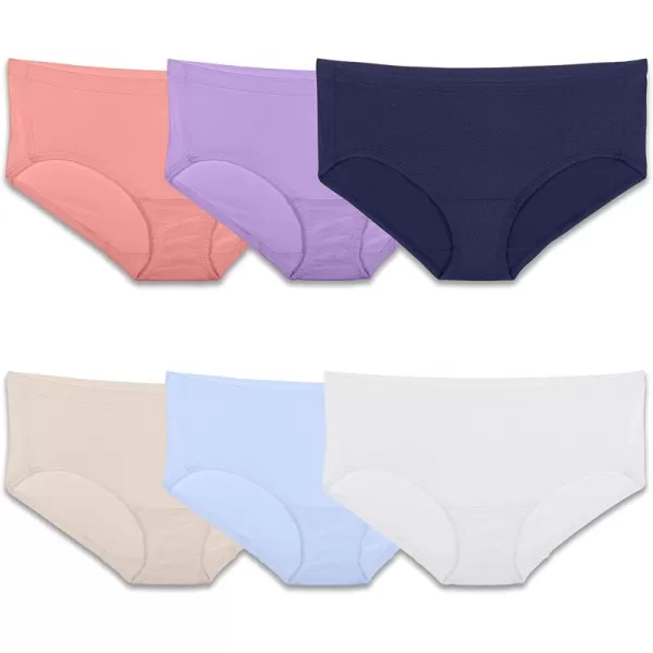 imageFruit of the Loom womens Fit for Me Plus Size Underwear Designed to Fit Your CurvesHipster  Breathable Micro Mesh  Assorted