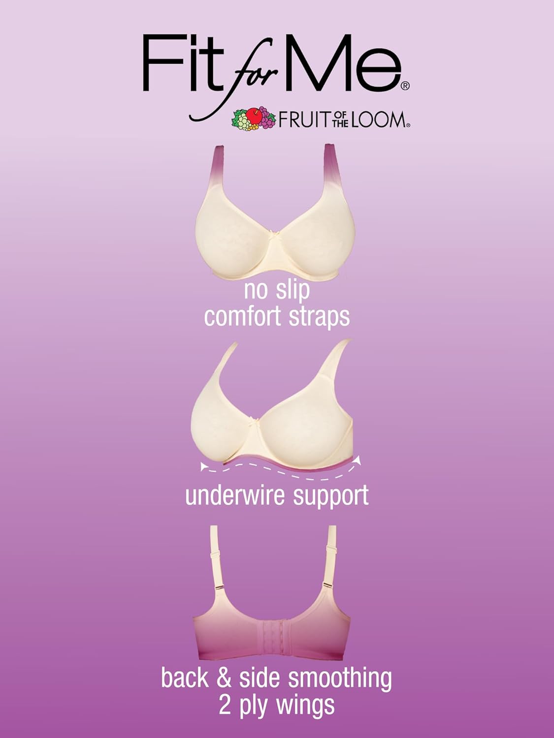Fruit Of The Loom Reggiseno Con Ferretto Donna Taglie Forti – Cotone Morbido Sfoderato, Color Sabbia, 42DD – Vestibilità Comoda E Sostegno Naturale