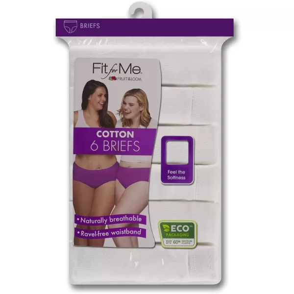 imageFruit Of The Loom Womens Fit For Me Plus Size Underwear Designed To Your Curves Brief  Cotton  White 11 Plus