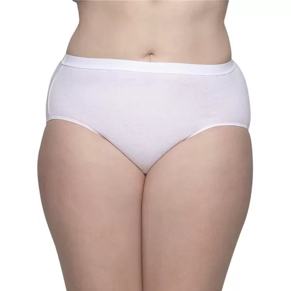 imageFruit Of The Loom Womens Fit For Me Plus Size Underwear Designed To Your Curves Brief  Cotton  White 11 Plus