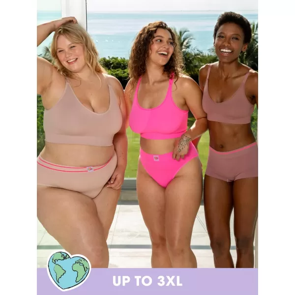 imageFruit of the Loom A Fresh Collection So Comfy 2Pack Womens Seamless Bralettes  Your New Everyday EssentialHeather GreyStellar Orchid