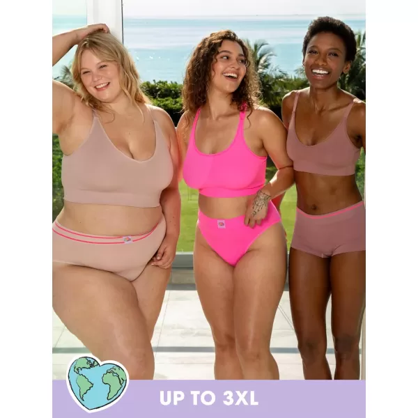 imageFruit of the Loom A Fresh Collection So Comfy 2Pack Womens Seamless Bralettes  Your New Everyday EssentialRose ShadowBlack Hue