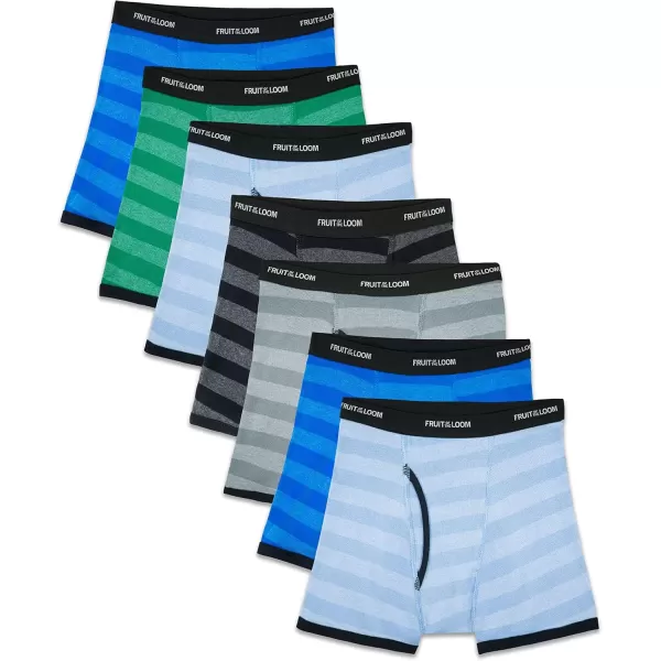 imageFruit of the Loom Boys Boxer Briefs168 Pack  Assorted Stripes