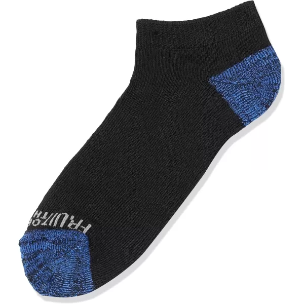 imageFruit of the Loom Boys Lightweight No Show Socks 10 PackBlack Assort