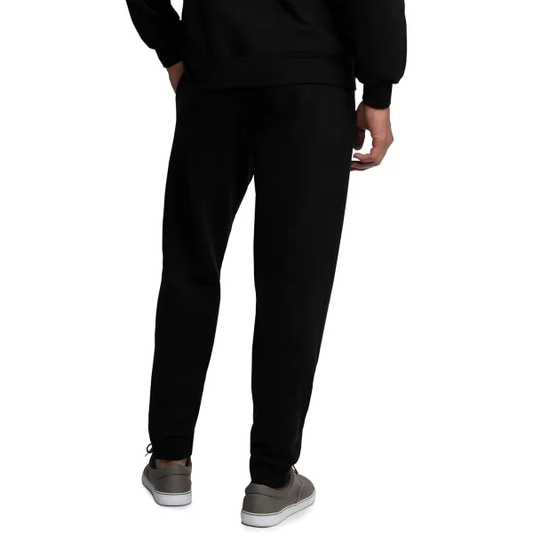 imageFruit of the Loom Eversoft Fleece Joggers with Pockets Relaxed Fit Moisture Wicking Breathable Tapered SweatpantsBlack