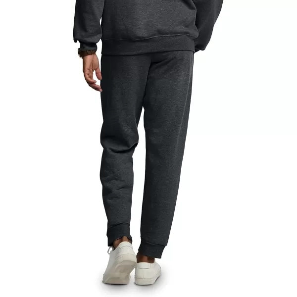 imageFruit of the Loom Eversoft Fleece Joggers with Pockets Relaxed Fit Moisture Wicking Breathable Tapered SweatpantsBlack Heather