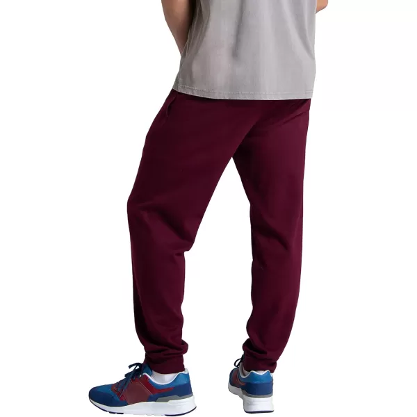 imageFruit of the Loom Eversoft Fleece Joggers with Pockets Relaxed Fit Moisture Wicking Breathable Tapered SweatpantsMaroon