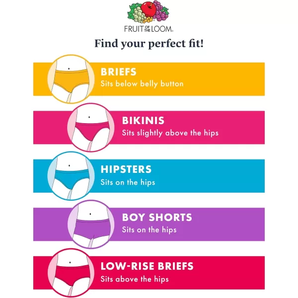 imageFruit of the Loom Girls Cotton Brief Underwear MultipacksBrief  20 Pack  BlackPinkGrey