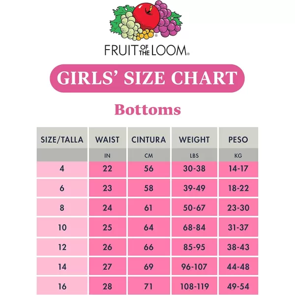 imageFruit of the Loom Girls Cotton Brief Underwear MultipacksBrief  20 Pack  BlackPinkGrey