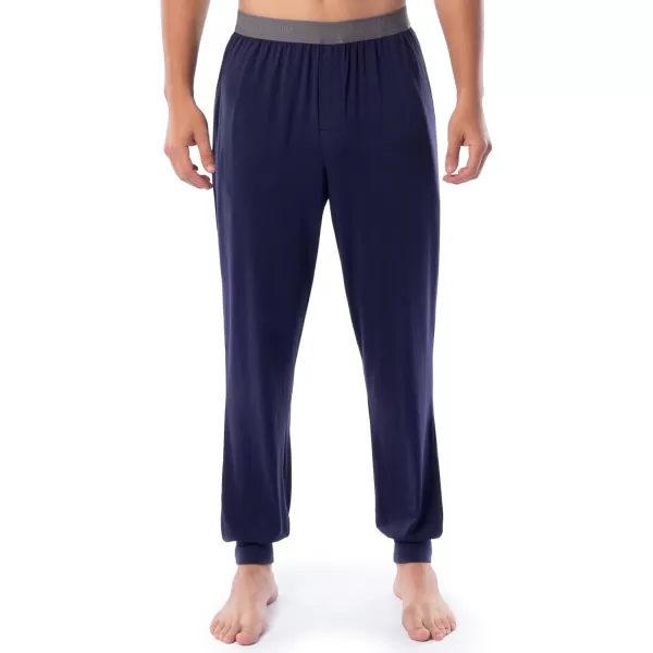 imageFruit of the Loom Mens 360 Stretch 2Pack Jogger Pajama Sleep PantGrey HeatherNavy