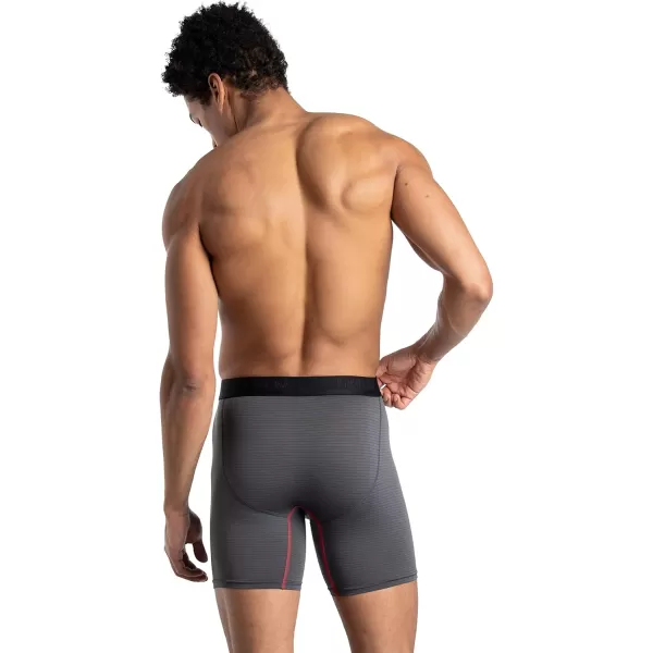 imageFruit of the Loom Mens 360 Stretch Boxer Briefs High Performance Stretch Quick Dry ampamp Moisture WickingCooling Channels  6 Pack  Colors May Vary