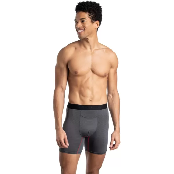 imageFruit of the Loom Mens 360 Stretch Boxer Briefs High Performance Stretch Quick Dry ampamp Moisture WickingCooling Channels  6 Pack  Colors May Vary