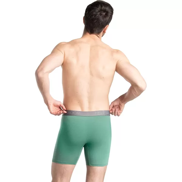 imageFruit of the Loom Mens 360 Stretch Boxer Briefs High Performance Stretch Quick Dry ampamp Moisture WickingCoolsoft  6 Pack  Colors May Vary