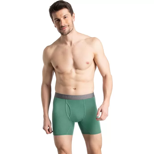imageFruit of the Loom Mens 360 Stretch Boxer Briefs High Performance Stretch Quick Dry ampamp Moisture WickingCoolsoft  6 Pack  Colors May Vary