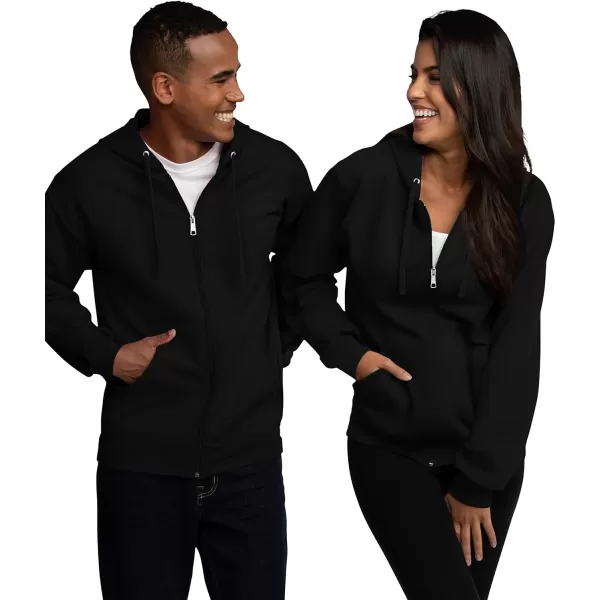 imageFruit of the Loom Mens Eversoft Fleece Hoodies Moisture Wicking ampamp Breathable Full Zip Hooded SweatshirtBlack Full Zip