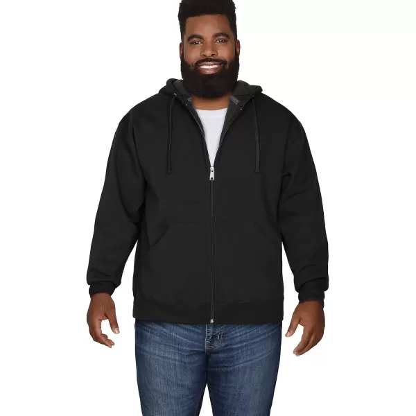 imageFruit of the Loom Mens Eversoft Fleece Hoodies Moisture Wicking ampamp Breathable Full Zip Hooded SweatshirtBlack Full Zip