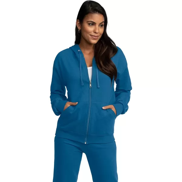imageFruit of the Loom Mens Eversoft Fleece Hoodies Moisture Wicking ampamp Breathable Full Zip Hooded SweatshirtBlue