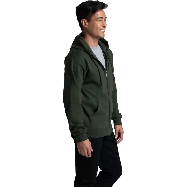 imageFruit of the Loom Mens Eversoft Fleece Hoodies Moisture Wicking ampamp Breathable Full Zip Hooded SweatshirtDuffle Bag Green Full Zip