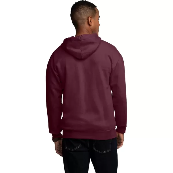 imageFruit of the Loom Mens Eversoft Fleece Hoodies Moisture Wicking ampamp Breathable Full Zip Hooded SweatshirtMaroon Full Zip