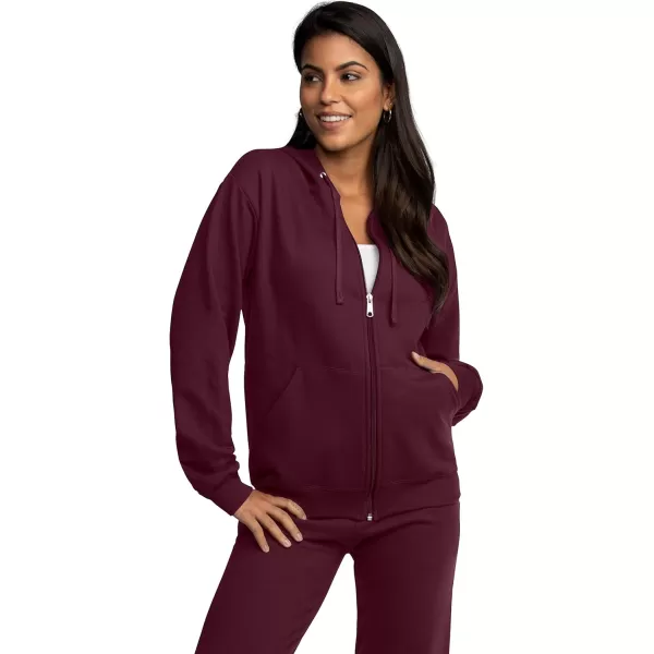 imageFruit of the Loom Mens Eversoft Fleece Hoodies Moisture Wicking ampamp Breathable Full Zip Hooded SweatshirtMaroon Full Zip