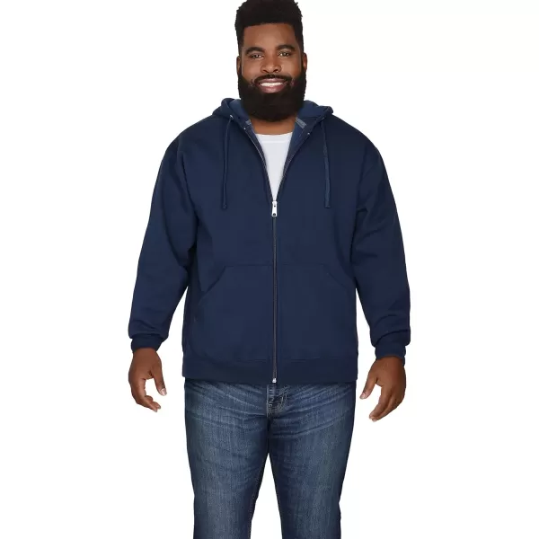 imageFruit of the Loom Mens Eversoft Fleece Hoodies Moisture Wicking ampamp Breathable Full Zip Hooded SweatshirtNavy Full Zip