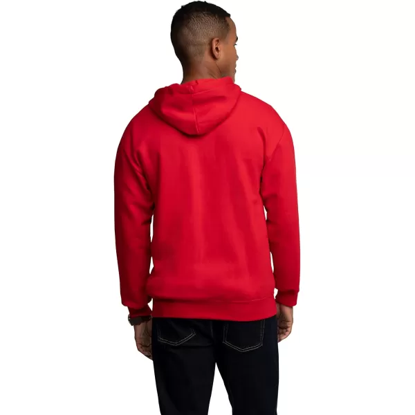 imageFruit of the Loom Mens Eversoft Fleece Hoodies Moisture Wicking ampamp Breathable Full Zip Hooded SweatshirtRed Full Zip