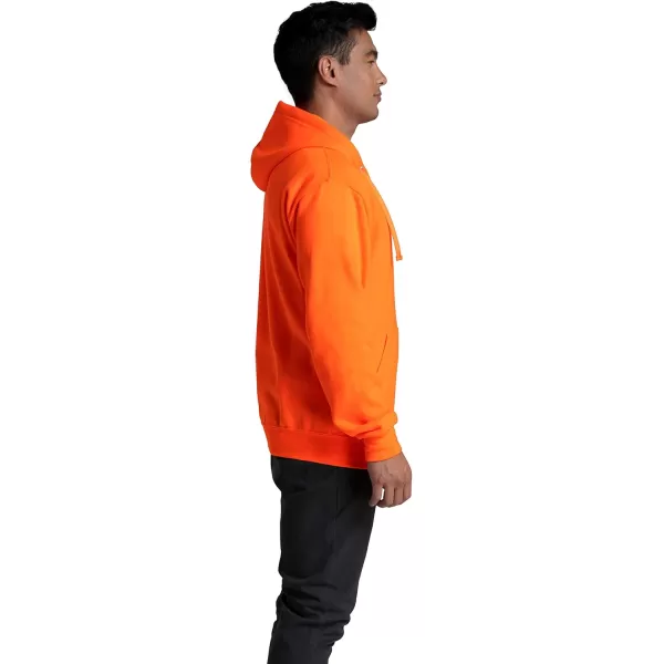 imageFruit of the Loom Mens Eversoft Fleece Hoodies Moisture Wicking ampamp Breathable Full Zip Hooded SweatshirtSafety Orange Full Zip