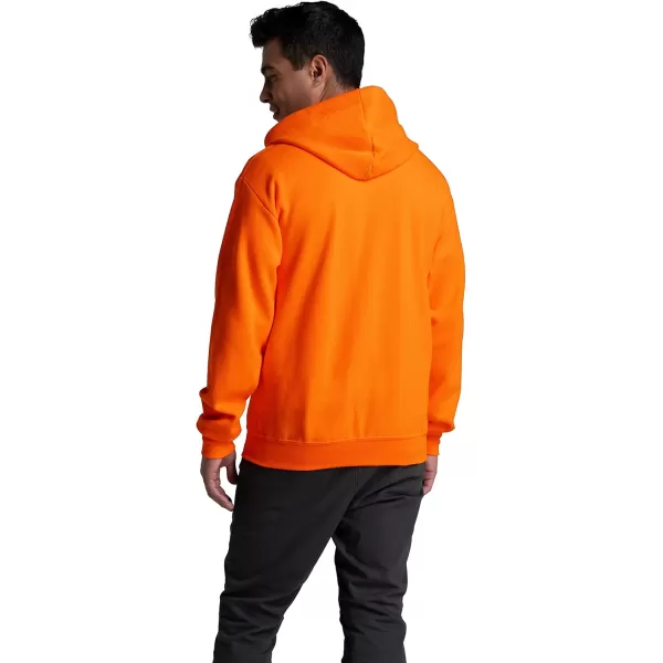 imageFruit of the Loom Mens Eversoft Fleece Hoodies Moisture Wicking ampamp Breathable Full Zip Hooded SweatshirtSafety Orange Full Zip
