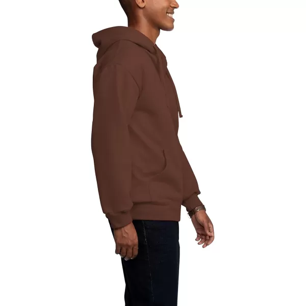imageFruit of the Loom Mens Eversoft Fleece Hoodies Moisture Wicking ampamp Breathable Full Zip Hooded SweatshirtWarm Mocha Full Zip