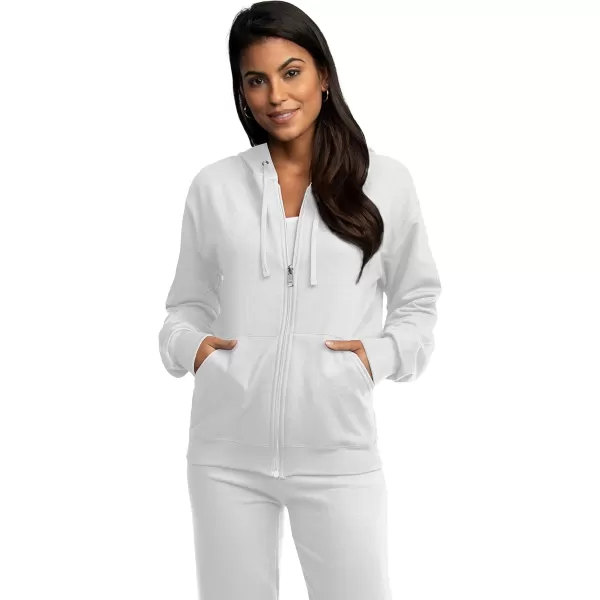 imageFruit of the Loom Mens Eversoft Fleece Hoodies Moisture Wicking ampamp Breathable Full Zip Hooded SweatshirtWhite Full Zip