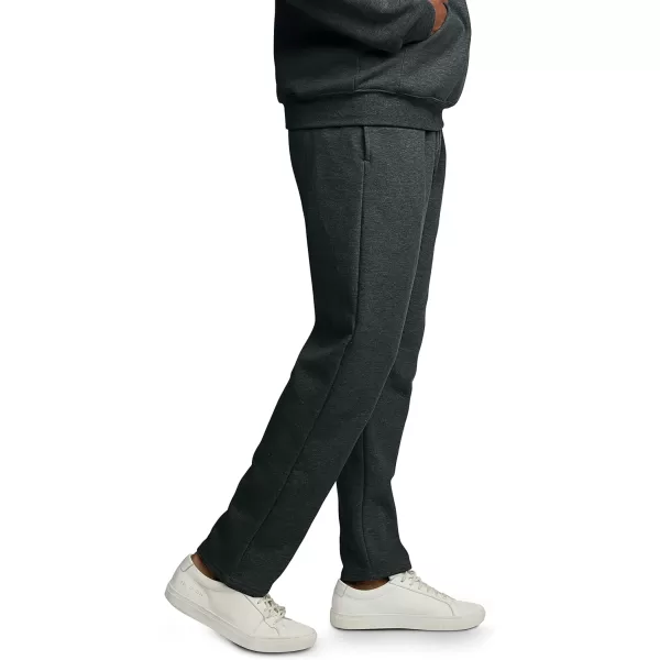imageFruit of the Loom Mens Eversoft Fleece Open Bottom Sweatpants with Pockets Relaxed Fit Moisture Wicking BreathableBlack Heather