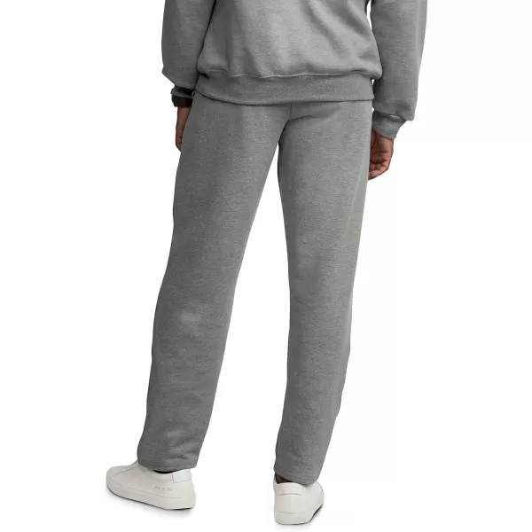 imageFruit of the Loom Mens Eversoft Fleece Open Bottom Sweatpants with Pockets Relaxed Fit Moisture Wicking BreathableGrey Heather