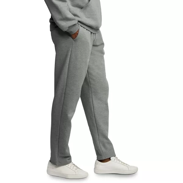 imageFruit of the Loom Mens Eversoft Fleece Open Bottom Sweatpants with Pockets Relaxed Fit Moisture Wicking BreathableGrey Heather