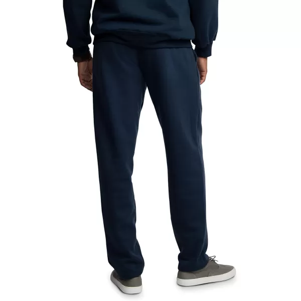 imageFruit of the Loom Mens Eversoft Fleece Open Bottom Sweatpants with Pockets Relaxed Fit Moisture Wicking BreathableNavy
