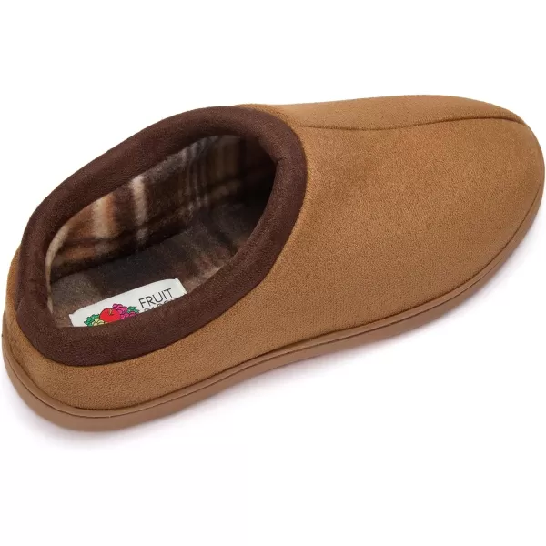 imageFruit of the Loom Mens Microsuede Clog  Comfortable Memory Foam Sole IndoorOutdoor Machine WashableTan