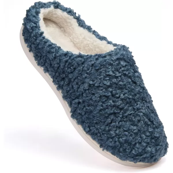 imageFruit of the Loom Womens Berber Clog  Comfortable Memory Foam Sole IndoorOutdoor Machine WashableBlue