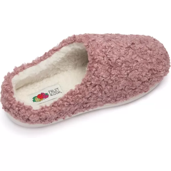 imageFruit of the Loom Womens Berber Clog  Comfortable Memory Foam Sole IndoorOutdoor Machine WashablePink