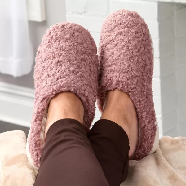 imageFruit of the Loom Womens Berber Clog  Comfortable Memory Foam Sole IndoorOutdoor Machine WashablePink