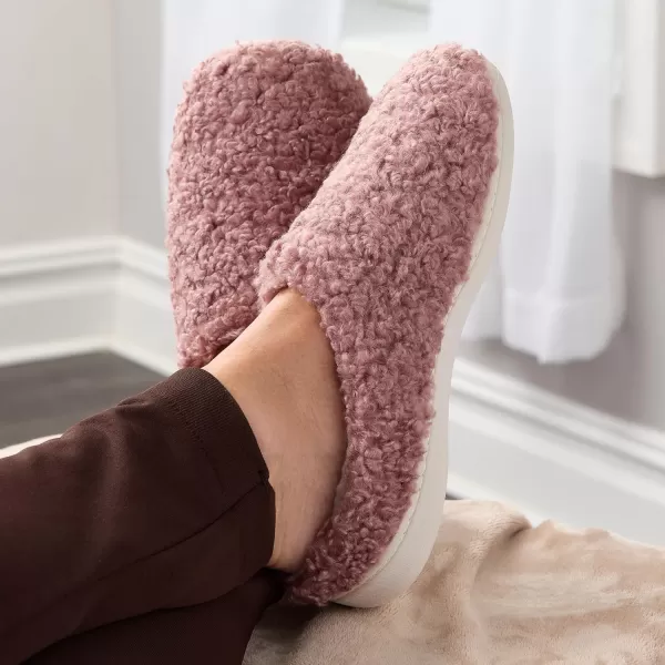 imageFruit of the Loom Womens Berber Clog  Comfortable Memory Foam Sole IndoorOutdoor Machine WashablePink