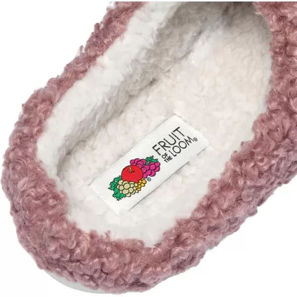 imageFruit of the Loom Womens Berber Clog  Comfortable Memory Foam Sole IndoorOutdoor Machine WashablePink