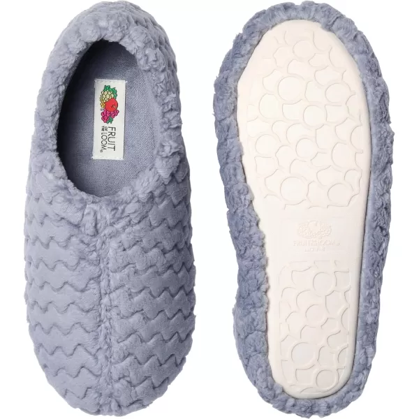 imageFruit of the Loom Womens Chevron Closed Back Slipper  Comfortable Memory Foam Sole IndoorOutdoor Machine WashableBlue