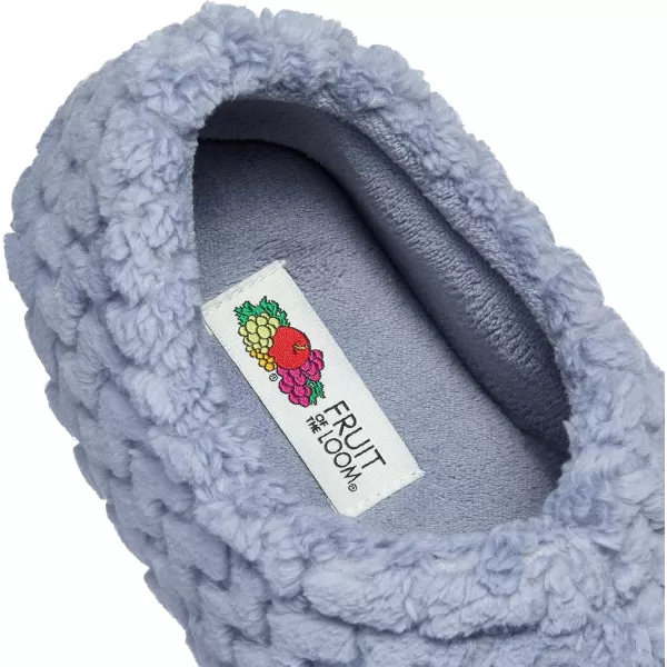 imageFruit of the Loom Womens Chevron Closed Back Slipper  Comfortable Memory Foam Sole IndoorOutdoor Machine WashableBlue