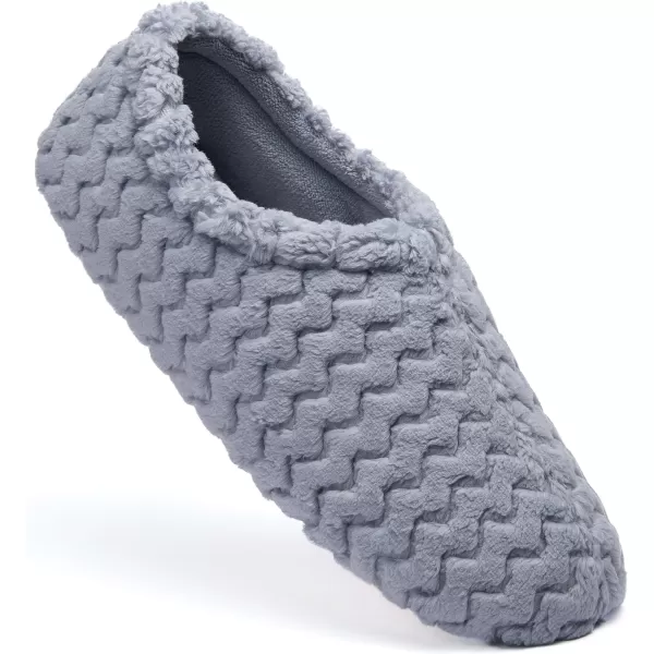 imageFruit of the Loom Womens Chevron Closed Back Slipper  Comfortable Memory Foam Sole IndoorOutdoor Machine WashableBlue