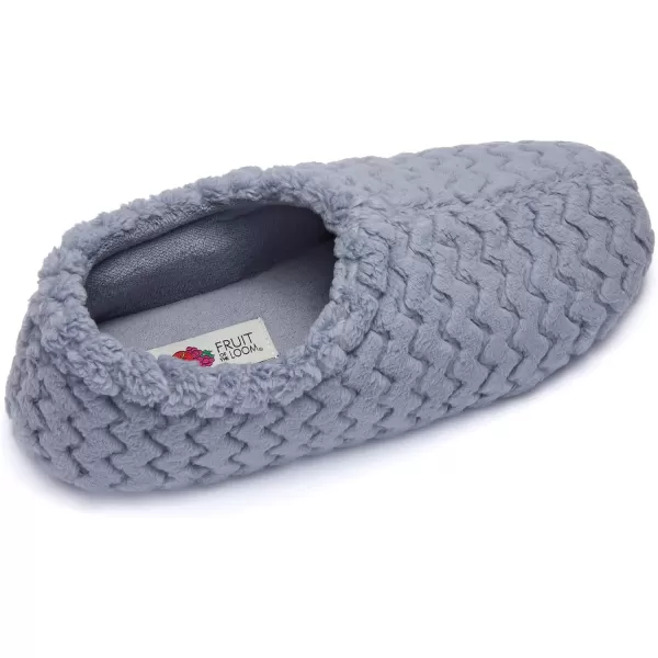 imageFruit of the Loom Womens Chevron Closed Back Slipper  Comfortable Memory Foam Sole IndoorOutdoor Machine WashableBlue